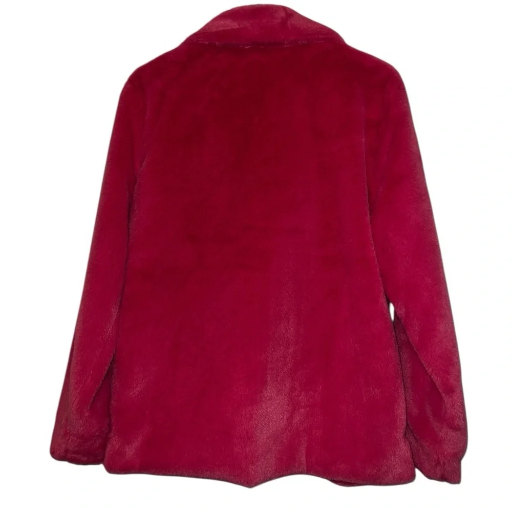 Vigoss Hot Pink Faux Fur Teddy Jacket- Size M- NWOT - Picture 4 of 8